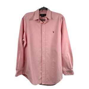 Vintage Polo Ralph Lauren Pink Oxford Shirt Men 16-34 Multi-Color Pony 90s Y2K